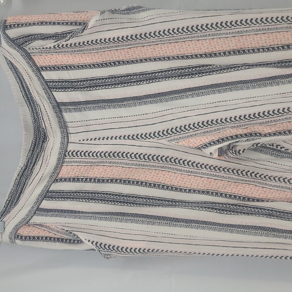 2 Pair Pants Lot Bundle Soft Loungewear White & Verticle Striped Straight Leg S - Picture 2 of 16